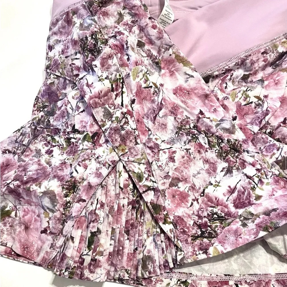 lululemon athletica Pink Floral Athletic Skirt
